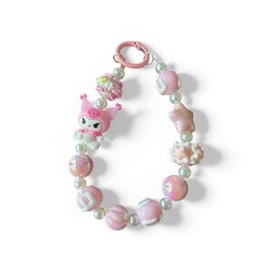 Sanrio‎ Pink and White Kuromi Bag Charm Cellphone Charm
